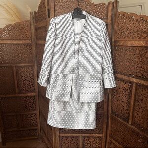Lourdes Chavez Black and White Dress Set. Shift Dress and Blazer. Excellent! S/M